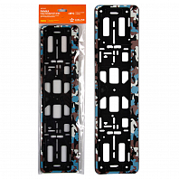 Рамка под номерной знак, камуфляж "Амёба", рамка-книжка, цвет син./сер./черн.