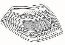 Фонарь задний для автомобилей Nissan Teana J32 (08-) рестайлинг, левый