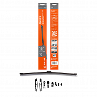 Щетка стеклоочистителя 400 мм (16") задняя бескаркасная, 8 адаптеров