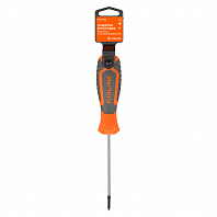 Отвертка крестовая PH00x75мм, магнитный наконечник, пласт.подвес