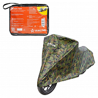 Чехол-тент на мотоцикл защитный S (195х100х120см), люверс под замок, летний камуфляж