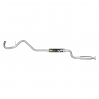 Глушитель для автомобилей Лада 2123 Евро-3 дополнительный (резонатор) со стронгером фланец 3 отверстия (алюминизированная сталь) T-Sport