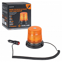 Маяк проблесковый светодиодный PRO, 24Вт, 24LED, 12/24В, 7 режимов, магнитное/болтовое крепление, штекер прикуривателя, D-130мм, H-122мм