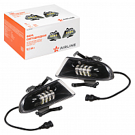 Фары противотуманные светодиодные для Лада Priora 21704, 42Вт (21Вт x 2), H11, Белый, комплект 2 шт.