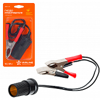 Удлинитель переходник прикуривателя с крокодилами 5А, кабель 30 см