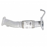 Труба приёмная для автомобилей Kia Cerato (13-) 1.6i/2.0i с гофрой (алюминизированная сталь)