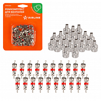 Ремкомплект для вентилей (20 золотников, 20 металл. колп. С ключом) в блистере