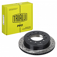 Диски тормозные для автомобилей Toyota Land Cruiser Prado (09-) задний d=312 PRO (перфорированный / слотированный / окрашенный)
