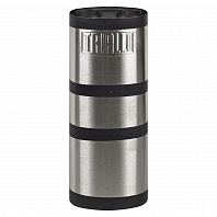 Глушитель универсальный (овальный) D=105x170, L=460, d=52 (2 входа 2 выхода с камерой) (нержавеющая сталь) (резонатор)