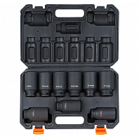 Набор головок ударных 1/2"DR L=78мм, 9пр. (29-38мм) пласт.кейс