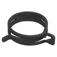 Хомут пружинный 44 (38,5-46,5/12мм), мин.42,5мм, самозажимной, хром-цинк(dacromet),черный