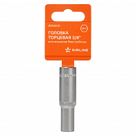 Головка торцевая 3/8" шестигранная 9мм глубокая, пласт.подвес