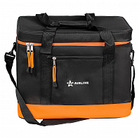 Сумка-холодильник (термосумка) 40 л, 41*31*32 см, цвет черный/оранжевый