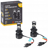 Лампа светодиодная H7 ECO LENS, 45Вт, 5700Лм (2850Лм x 2), 6500К (Белый), 12/24В, комплект 2 шт. МП-серия