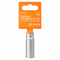 Головка торцевая 1/4"DR шестигранная 12мм, L=50мм пласт.подвес