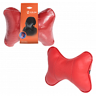 Подушка-косточка на подгол. "Лима", экокожа, 1 шт., красная (ASP-B-08)