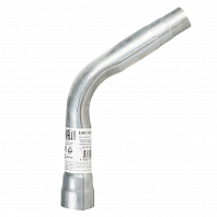 Труба с гибом развальцованная калиброванная ступенчатая d=43, угол 60 (алюминизированная сталь)