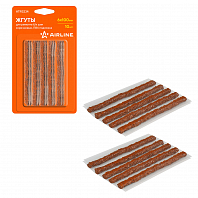 Жгуты для ремонта б/к шин, 6*100мм, 10 шт., коричневые, ПВХ подложка, в блистере