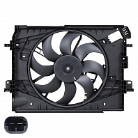 Электровентилятор охлаждения для автомобилей Лада Vesta (15-)/Renault Logan II (12-) (с кожухом) A/C+