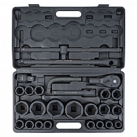 Набор головок ударных 3/4"DR и 1" 26пр. (21-65мм) пласт.кейс