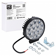 Фара светодиодная круглая, 14LED, ближний свет, 42Вт, 112x112x47мм, 12/24В, PRO МП-серия