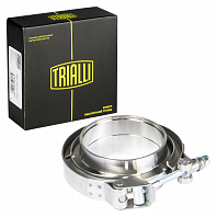 Хомут глушителя V-band быстросъемный с фланцами D=70 мм (нержавеющая сталь)