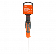 Отвертка шлицевая SL2.0x75мм, магнитный наконечник, пласт.подвес