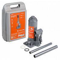 Домкрат бутылочный 5т 195-380мм, кейс