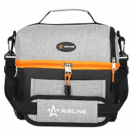 Сумка-холодильник (термосумка) PRO, 9л, 25*22.5*16.5см, водонепр., чер./сер.