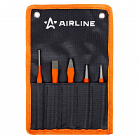 Набор ударного инструмента 5 пр.(зубило, бородок, крейцм, кернер, выколотка) сумка