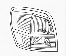 Фонарь задний для автомобилей Nissan Qashqai J10 (06-) внешний, левый