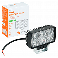 Фара светодиодная прямоугольная, 6LED, дальний свет, 18Вт, 110x81x46мм, 12/24В, PLUS