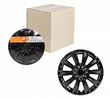 Колпаки колесные 16" "Торнадо", черный глянец, карбон, компл. 2 шт.