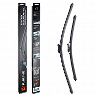 Щетки стеклоочистителя комплект 600/430мм (24"/17") бескаркасные с креплением "Push Button 19 mm", 2 штуки МП-серия