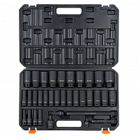 Набор головок ударных 1/2"DR L=78мм, 34пр. (8-36мм) пласт.кейс