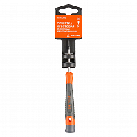 Отвертка крестовая PH000x50мм, магнитный наконечник, пласт.подвес