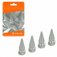 Колпачки на шинный вентиль K-11, серебряные, металл, 4 шт.