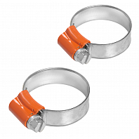 Хомуты 20-32/11,7мм, червячные PRO, усиленные, W1(оцинк.), комплект 2 шт.