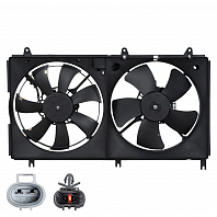 Электровентилятор охлаждения для автомобилей Mitsubishi Galant (03-) 2.4i (2 вентилятора)