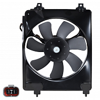 Э/вентилятор кондиционера для а/м Honda Civic 5D (06-) 1.8i (с кожухом)
