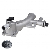 Фланец системы охлаждения для а/м Opel Astra J (10-)/Mokka (13-)/Zafira C (11-) 1.4T (алюминий)