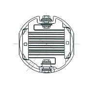 Подогреватель впускного воздуха для автомобилей ГАЗ/КАМАЗ с дв. Cummins ISF3.8/ISBe/ISDe (круглый 24В)