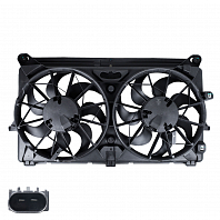 Э/вентилятор охл. для а/м Chevrolet Tahoe (06-)/Cadillac Escalade (06-) 5.3i/6.2i (2 вентилятора) (с кожухом) (LFK 0508)