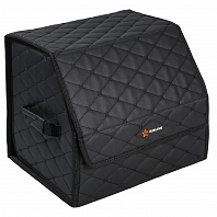 Органайзер-саквояж в багажник (40*30*35 см), стёганный ромб, цвет черный