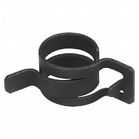 Хомут пружинный 17 (15,6-18,5/12мм), мин.16,3мм, самозажимной, хром-цинк(dacromet),черный