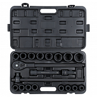 Набор головок ударных 3/4"DR L=56мм, 20пр. (19-50мм) пласт.кейс