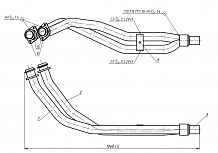 Труба приёмная для автомобилей ГАЗ 31029 (дв. 402 КПП-5 ступ.) (алюминизированная сталь)