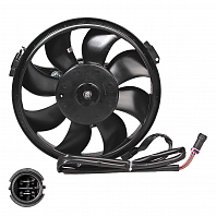 Электровентилятор кондиционера для автомобилей VW Passat (B5) (96-)/Audi A4 (B5) (94-) (c кожухом) (тип Valeo)