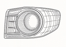 Фонарь задний для автомобилей Toyota Corolla E15 (06-) рестайлинг, внешний, правый