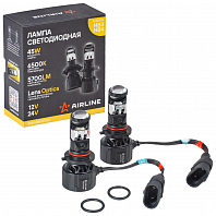 Лампа светодиодная HB3/HB4 ECO LENS, 45Вт, 5700Лм (2850Лм x 2), 6500К (Белый), 12/24В, комплект 2 шт. МП-серия